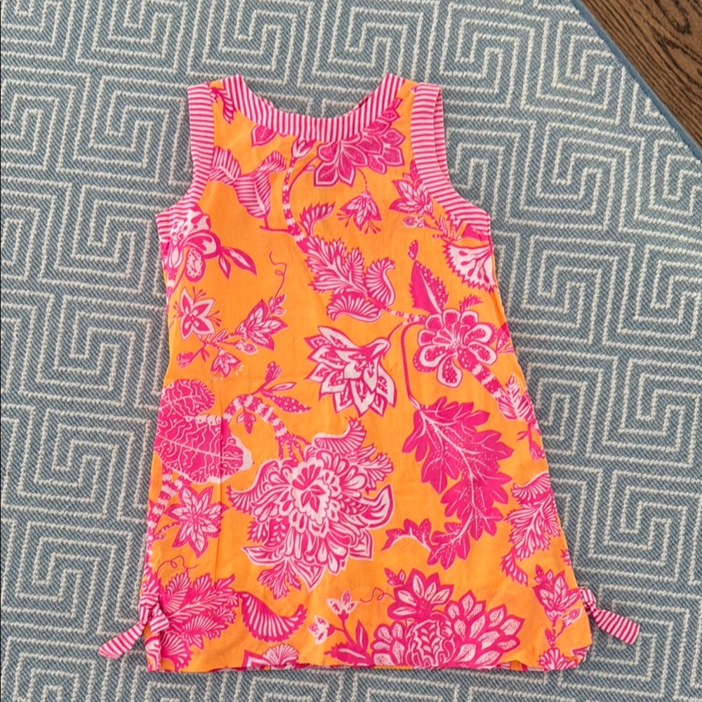Gretchen Scott Designs Orange and Pink Kids Casual Dress